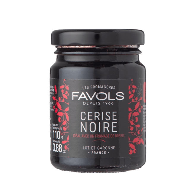 Delice de Cerise Noir skyggekirsebær syltetøy 110 g fra Favols